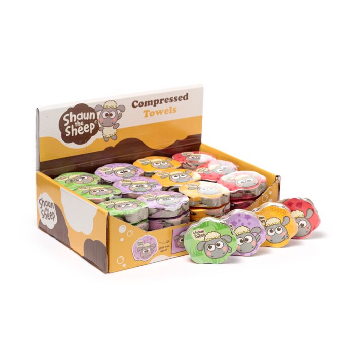 Kawaii Cute Shaun the Sheep Compressed Travel Towel