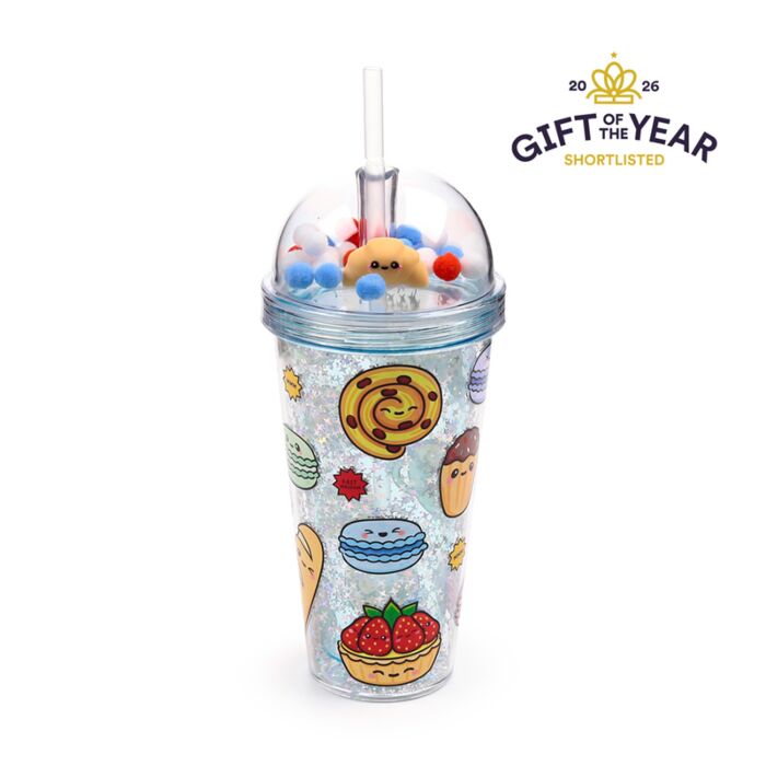 Foodiemals Boulangerie Double Walled Cup & Straw with Charms
