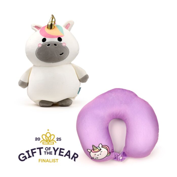 Swapseazzz Adoracorns Unicorn 2-in-1 Plush Travel Pillow & Toy