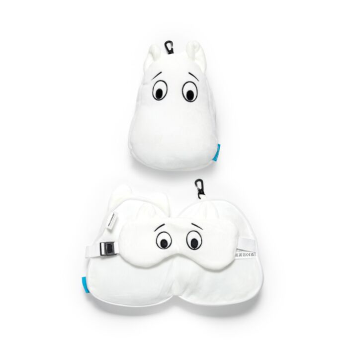Relaxeazzz Moomin Shaped Plush Travel Pillow & Eye Mask