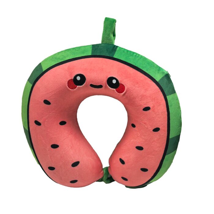 Relaxeazzz Foodiemals Lana the Watermelon Plush Memory Foam Travel Pillow