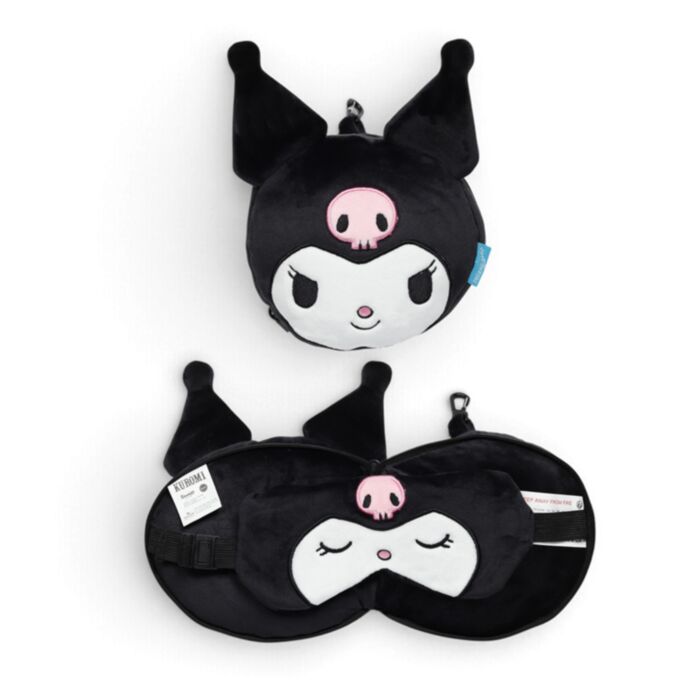 Relaxeazzz Kuromi Hello Kitty Rabbit Plush Travel Pillow & Eye Mask