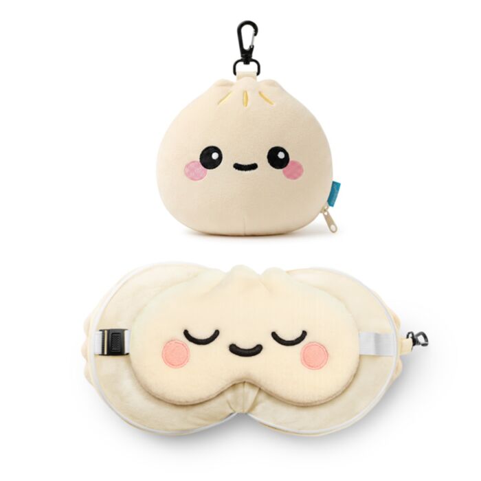 Relaxeazzz Foodiemals Bao House Bao Bun Plush Memory Foam Travel Pillow