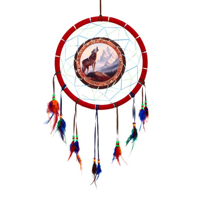 Mountain Wolf Dreamcatcher 33cm