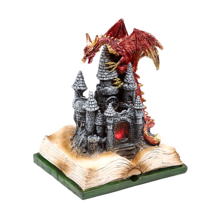 Dark Legends LED Enchanted Fairytale Castle Fire Dragon