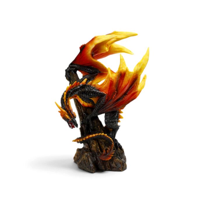 Dark Legends Fire & Charcoal Dragon on Rock