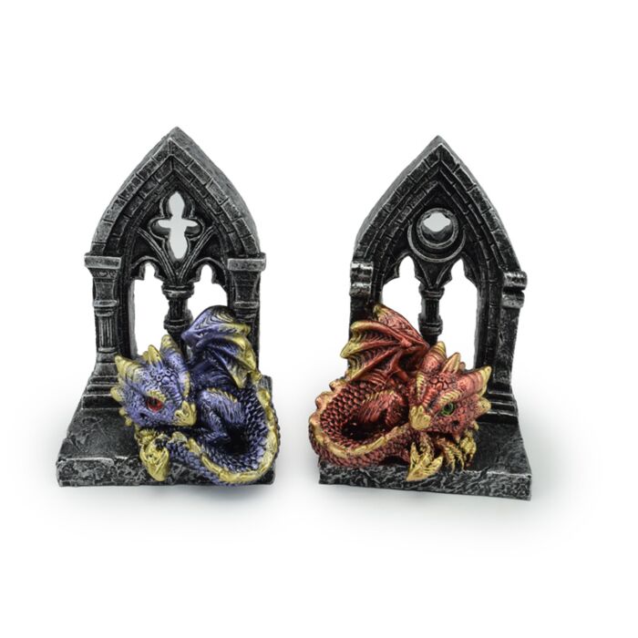 Elements Baby Dragon with Gothic Window Ruin