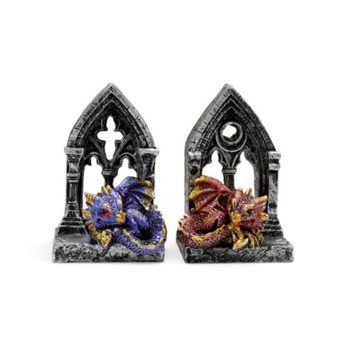 Elements Baby Dragon with Gothic Window Ruin