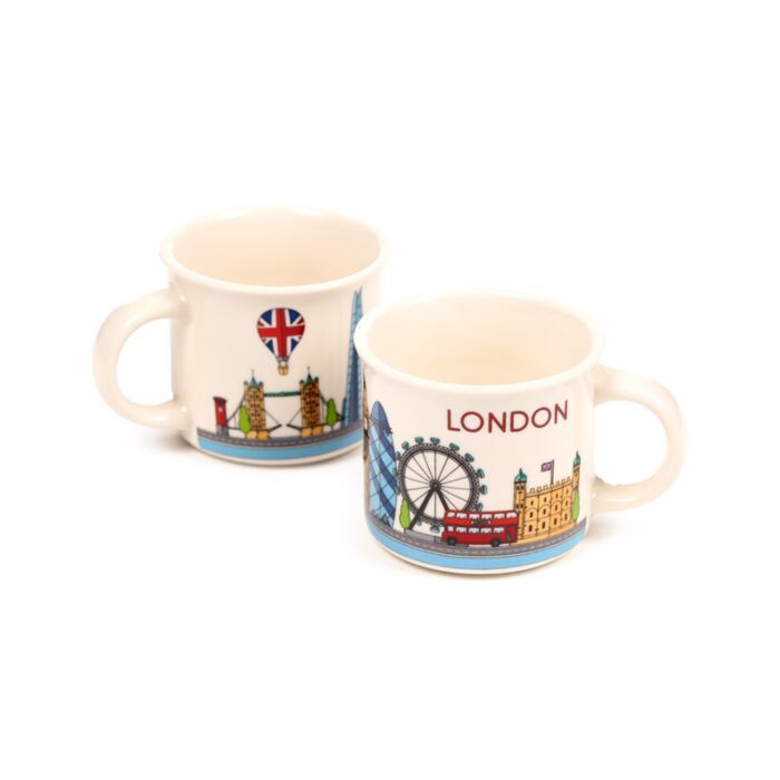 London Icons London Skyline Set of 2 Porcelain Espresso Cups