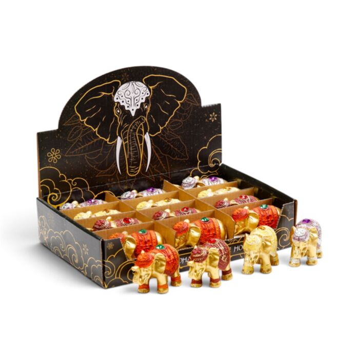 Metallic Glitter Lucky Elephant Incense Stick Holder