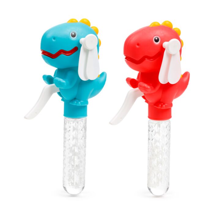 Dinosaur Handheld Hand-Operated Fan with Bubbles