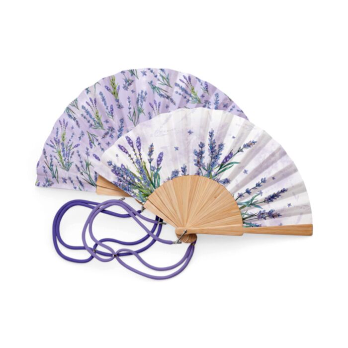 Lavender Folding Hand Fan