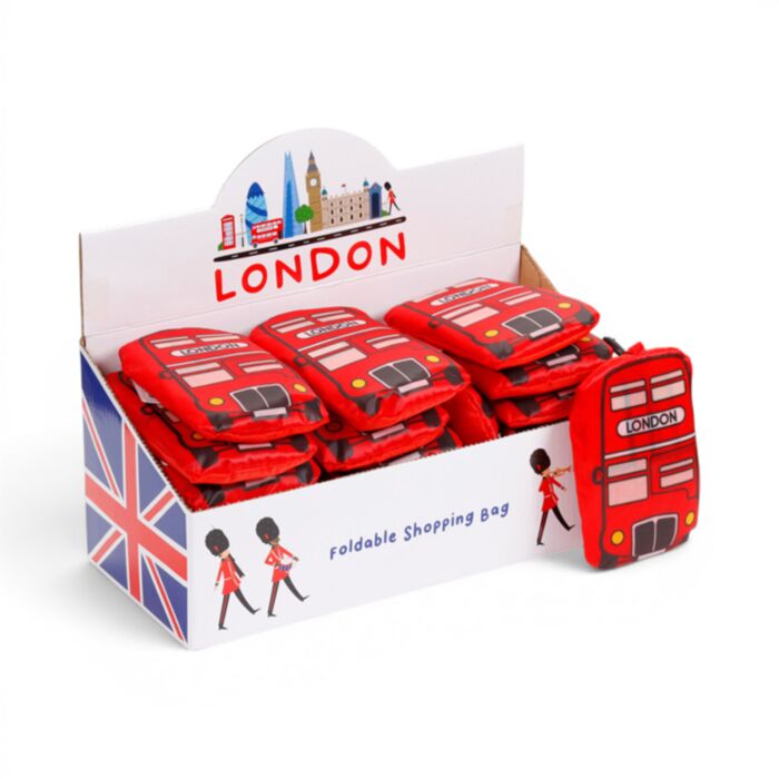 Foldable Reusable Shopping Bag London Icons Red Routemaster Bus