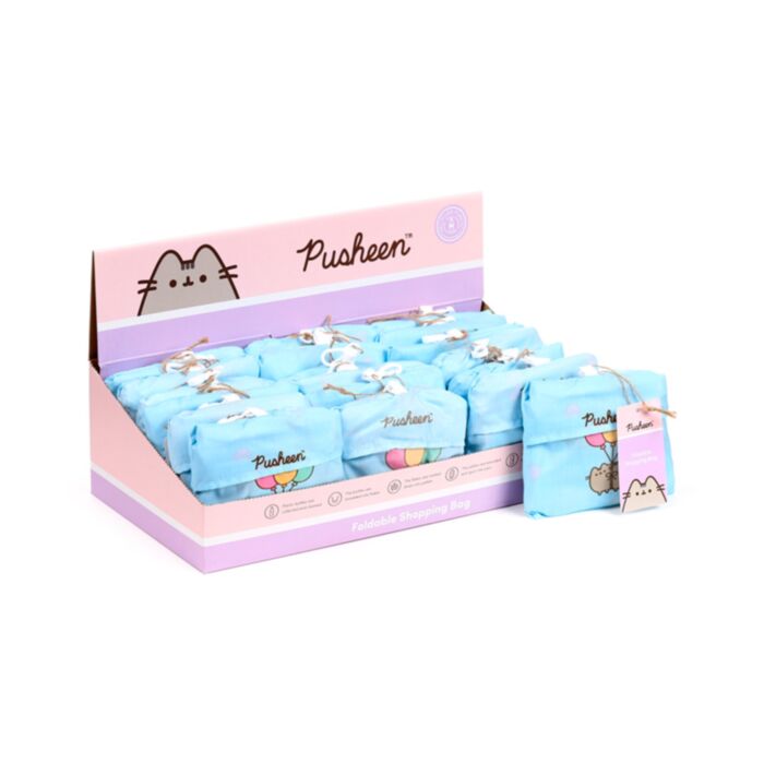 Foldable Reusable Shopping Bag Pusheen the Cat Balloons