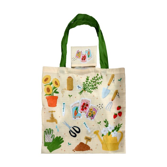 Foldable Reusable Shopping Bag In the Garden