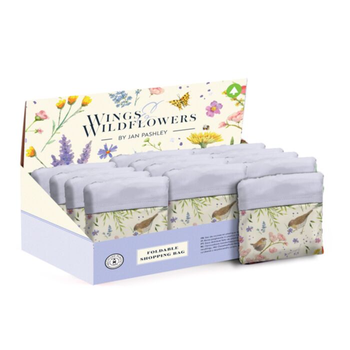 Foldable Reusable Shopping Bag Jan Pashley Wings & Wildflowers