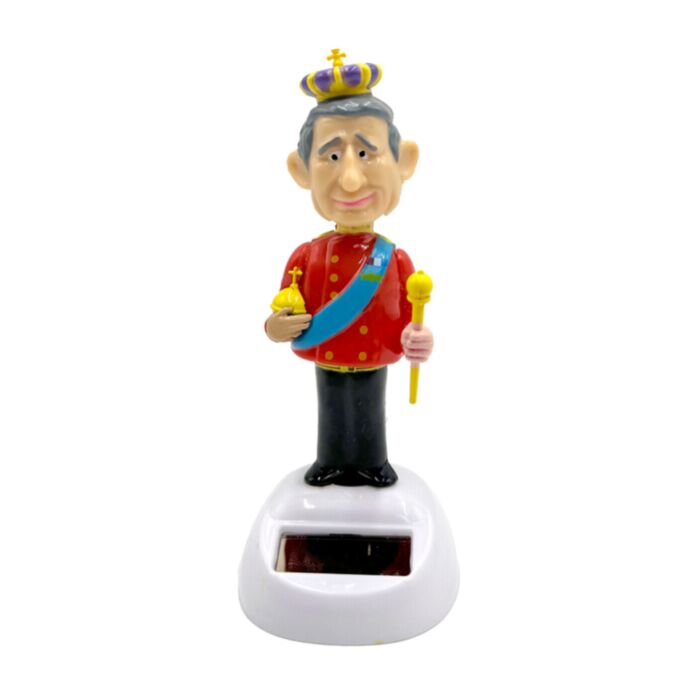 King Charles Solar Pal with Red & Black Coat