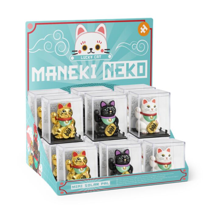 Maneki Neko Waving Cat Mini Solar Pal