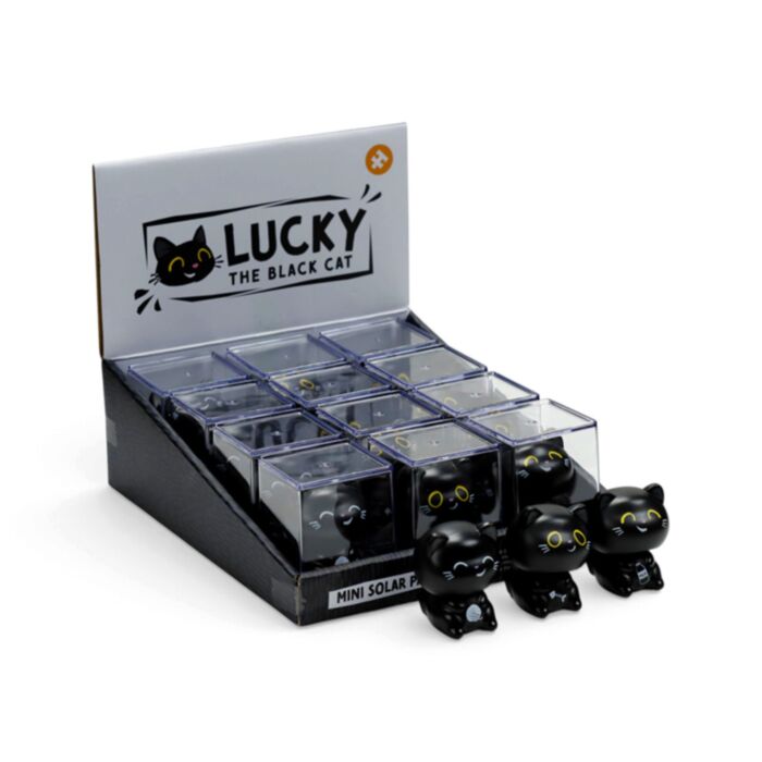 Lucky the Black Cat Mini Solar Pal