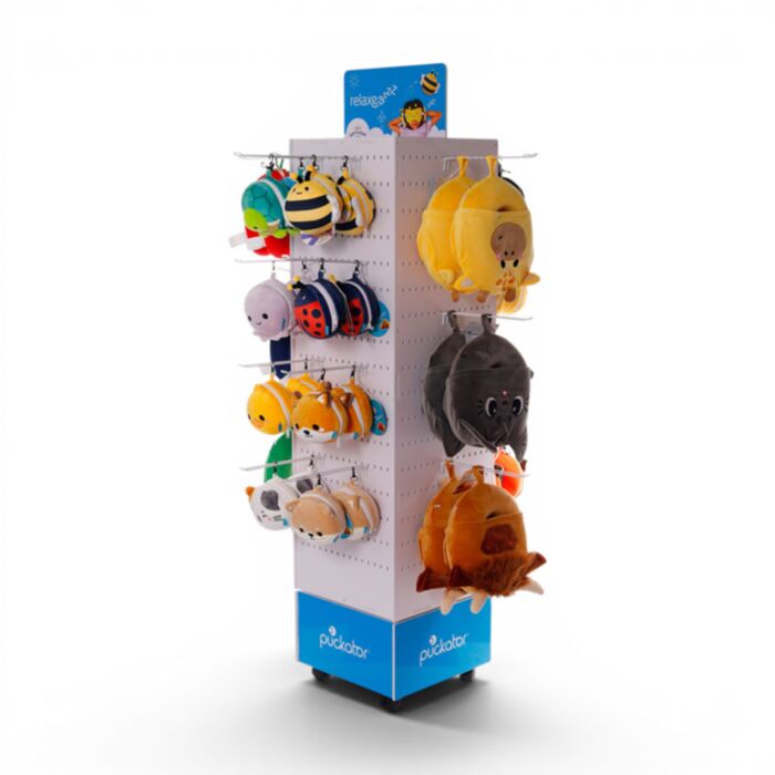 30 Hook Rotating Pegboard FSDU Display Unit for Hoodeazzz/Relaxeazzz Travel Pillows