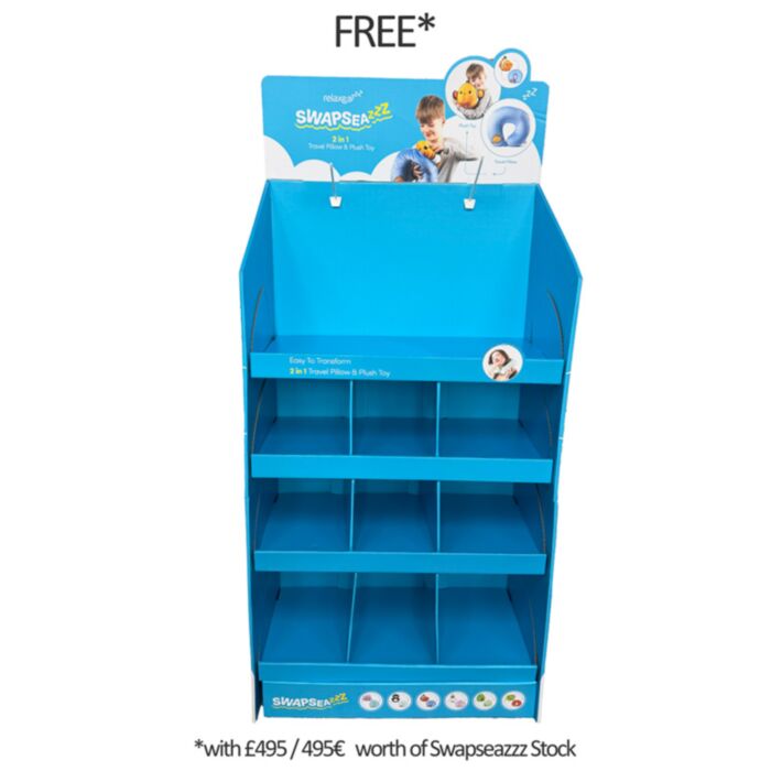 Swapseazzz 4-Shelf/9 Compartment FSDU Display Unit