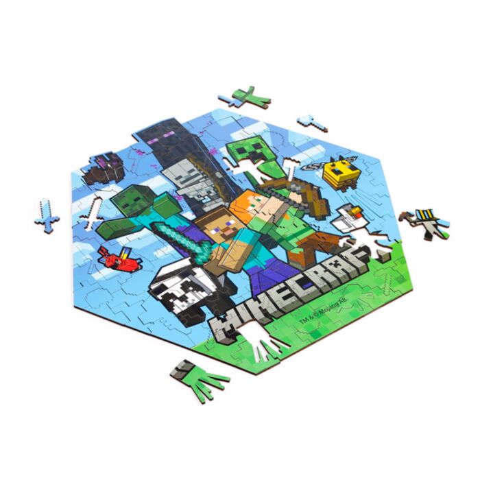 Minecraft 130pc Shaped Jigsaw Puzzle
