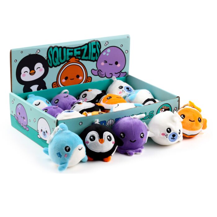 Adoramals Squeezies Squishy Plush Sealife Keyring