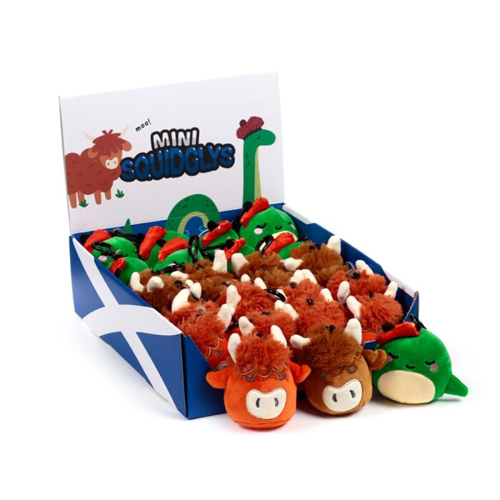 Squidglys Scotland Souvenir Plush Mini Keyring