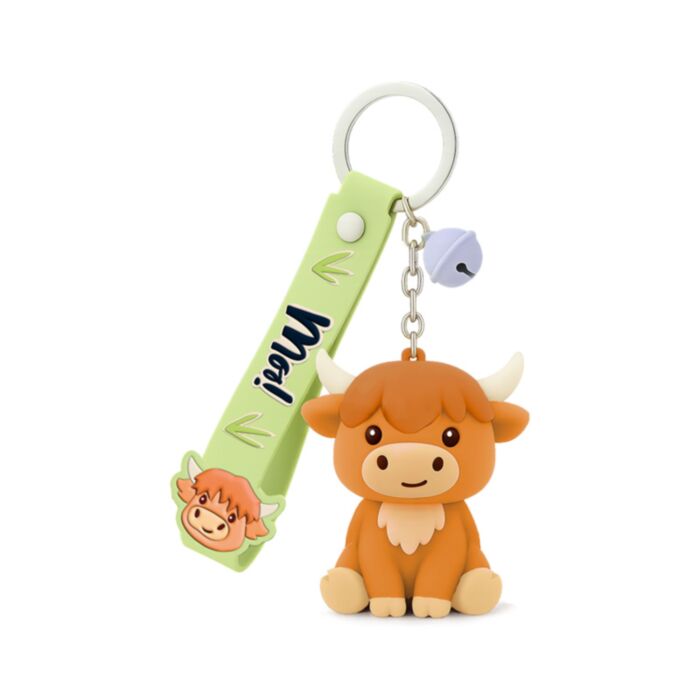 Hairy Coo Highland Coo Cow 3D Bag Charm Keyring