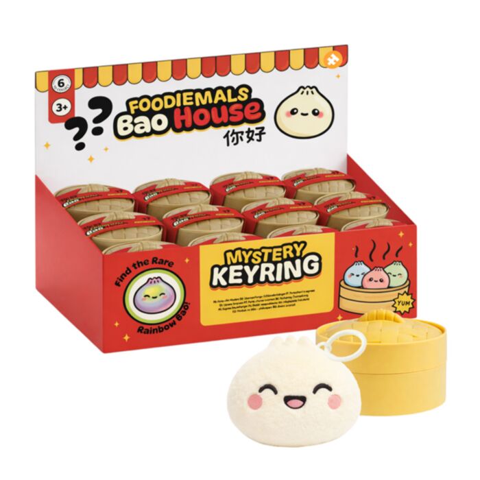Mystery Foodiemals Bao House Bao Bun Plush Keyring Charm Blind Box