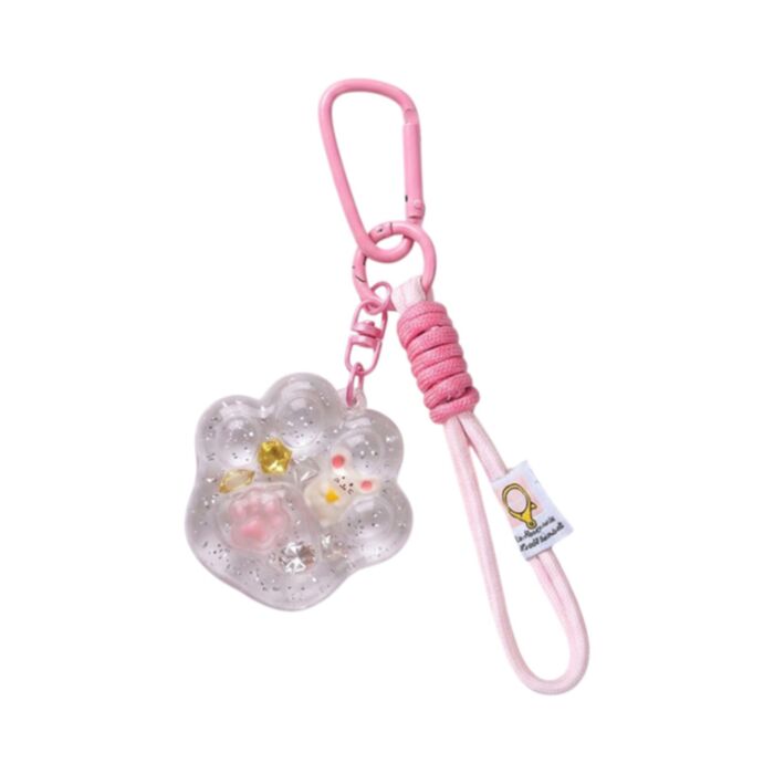 QuirKeys Paw Print Mouse Liquid Keyring Bag Charm