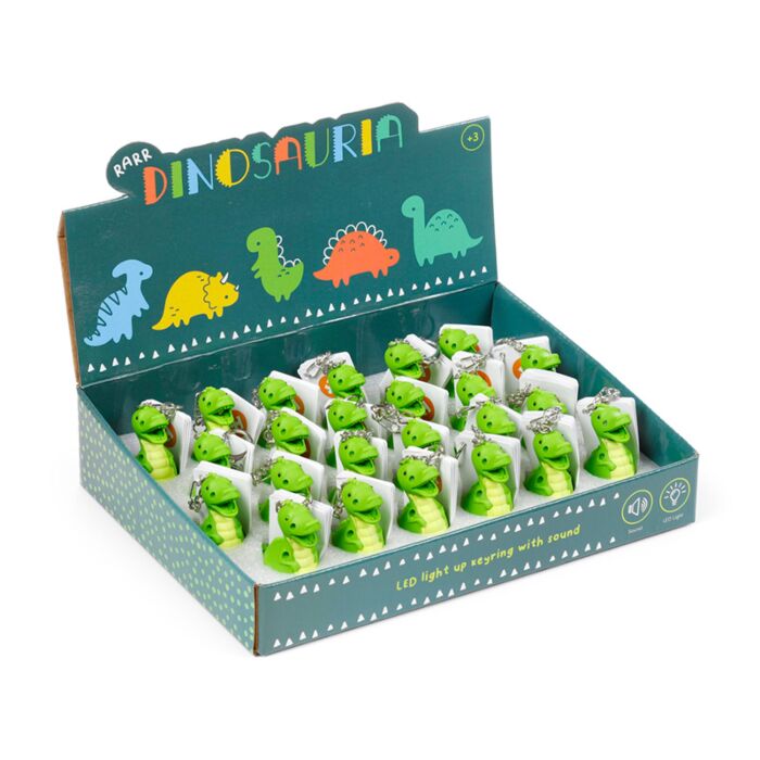 RAWR Roaring Dinosaur LED Keyring with Sound