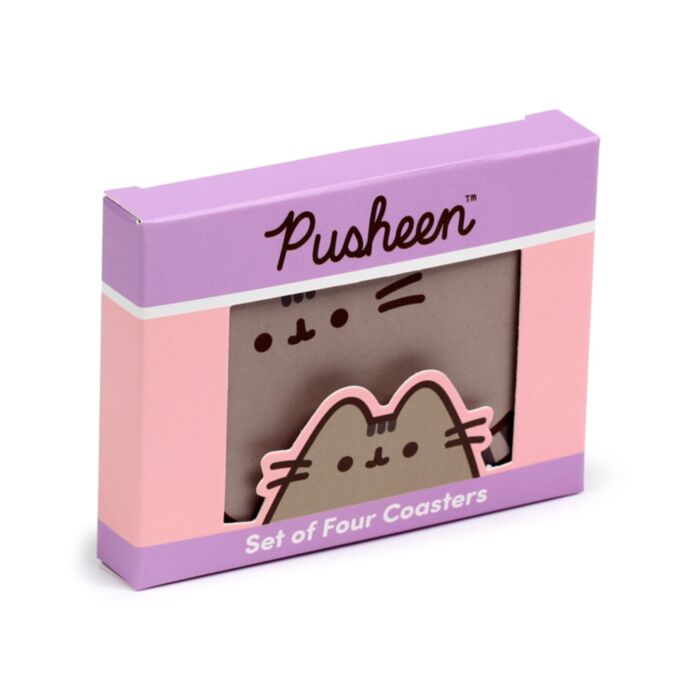 Pusheen the Cat Set of 4 Shaped Cork Coasters