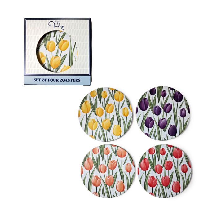 Tulips Set of 4 Cork Coasters