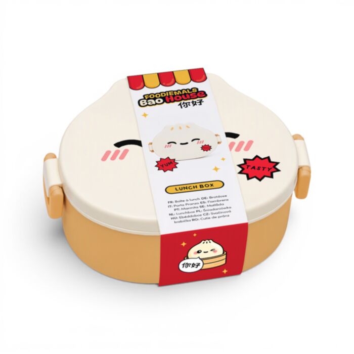 Foodiemals Bao House Bao Bun Clip Lock Shaped Bento Snack Lunch Box