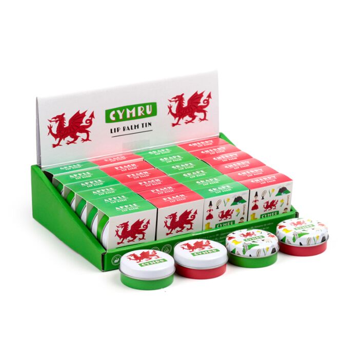 Welsh Dragon Wales (Cymru) Souvenir Lip Balm in a Tin