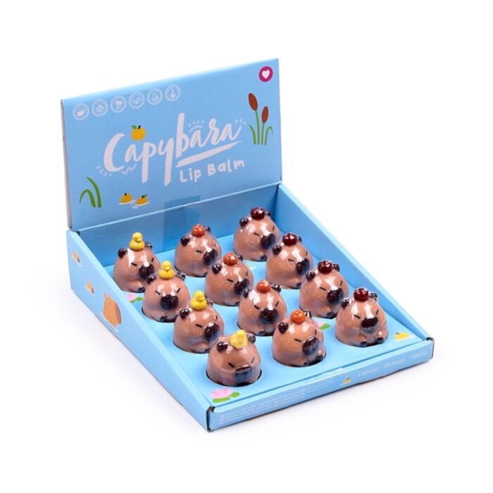 Capybara Lip Balm in a Shaped Holder