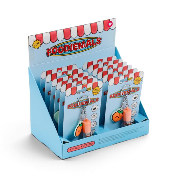 Foodiemals Peach Lip Oil Stick with Charm Keyring