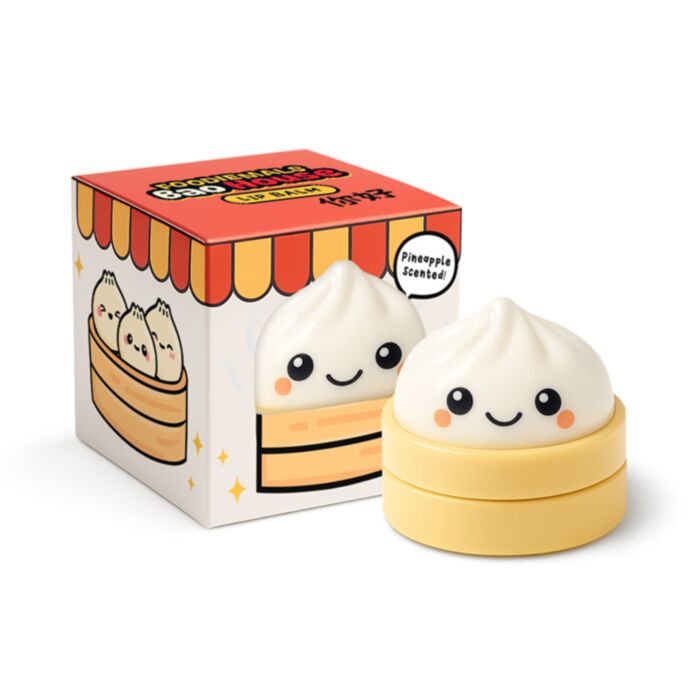 Foodiemals Bao House Bao Bun Lip Balm in a Shaped Holder