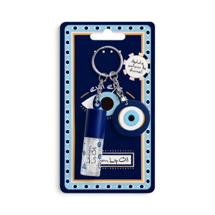 Evil Eye Lip Oil Stick with Charm Keyring