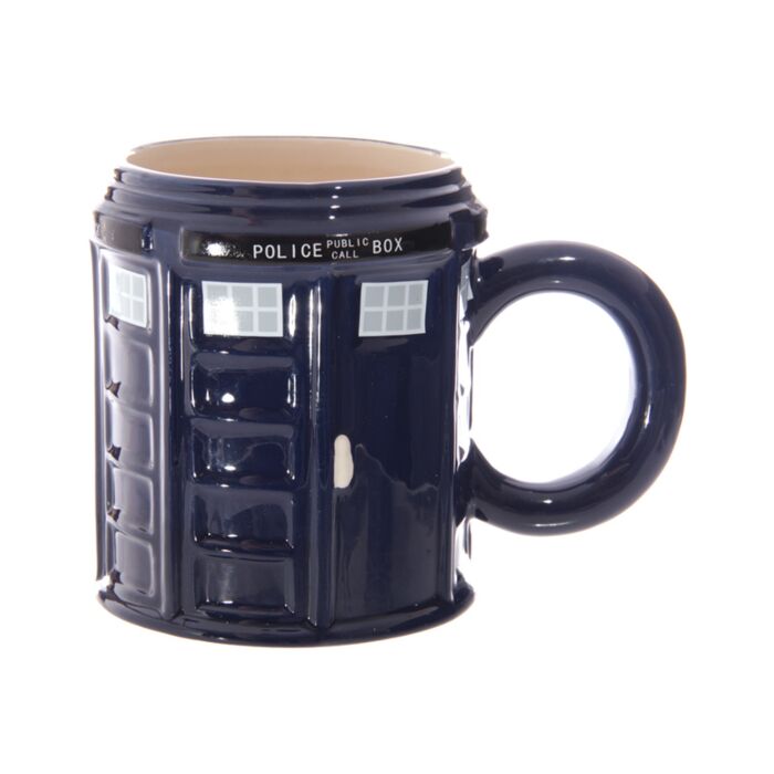 Round Police Box Ceramic Shaped Mug