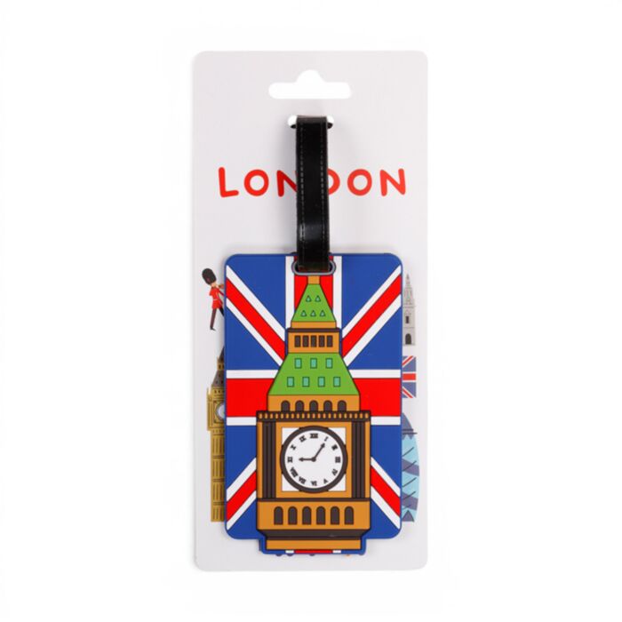 London Souvenir Union Jack Big Ben PVC Luggage Tag