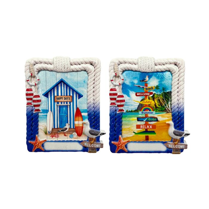 Souvenir Seaside Magnet Rope Frame Shaped Beach Signs & Beach Hut