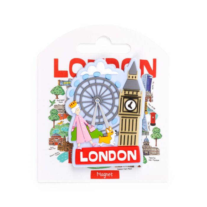 Queen, Corgi & Big Ben London Souvenir PVC Magnet
