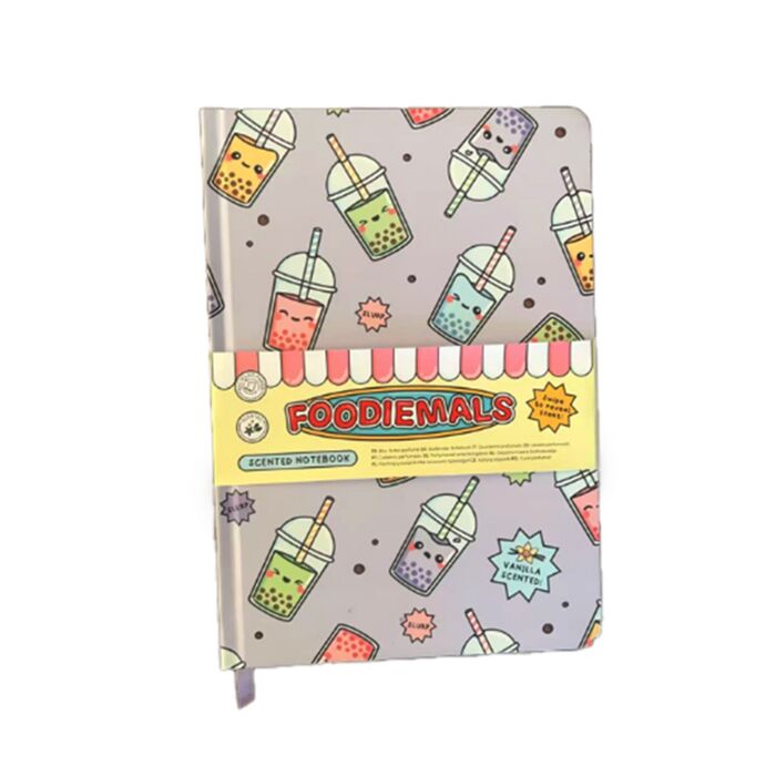 Foodiemals Bubble Tea Recycled Paper A5 Scented Notebook