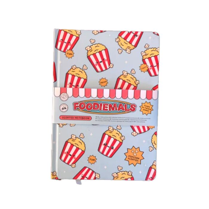Foodiemals Popcorn Recycled Paper A5 Scented Notebook