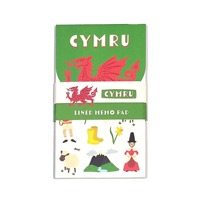 Welsh Dragon Wales (Cymru) Flip Open Shaped Memo Pad