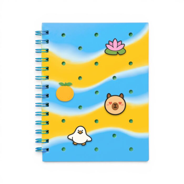 Adoramals Duke the Capybara Silicone A5 Notebook with Charms