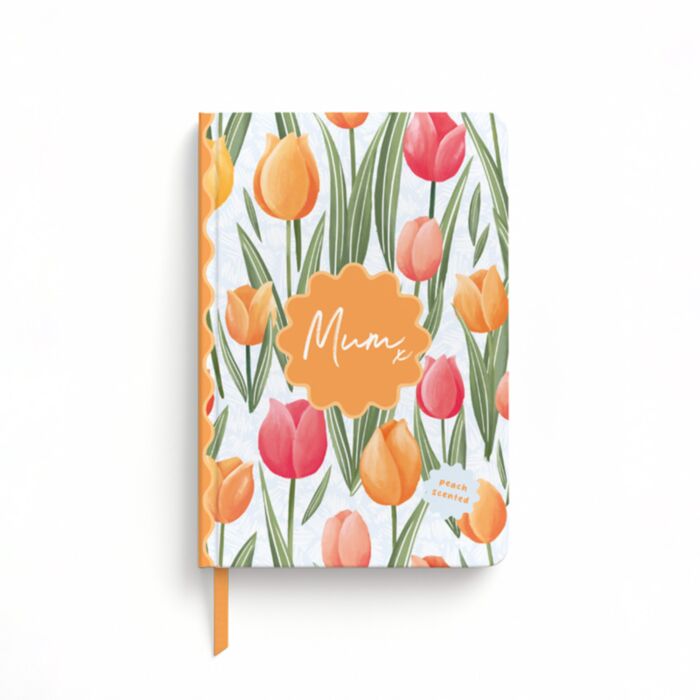 Tulip Mother's Day Mum Recycled Paper A5 Scented Notebook