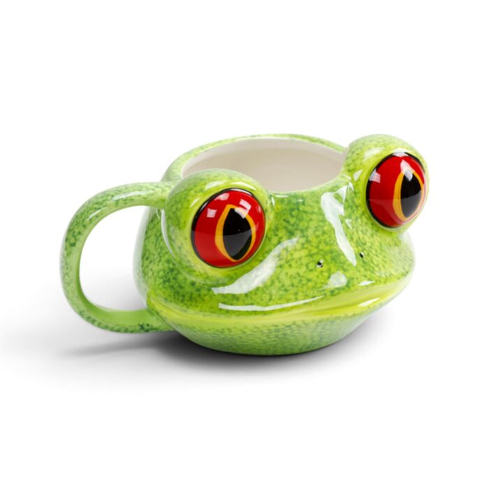 Tree Frog Head Ceramic Shaped Mug
